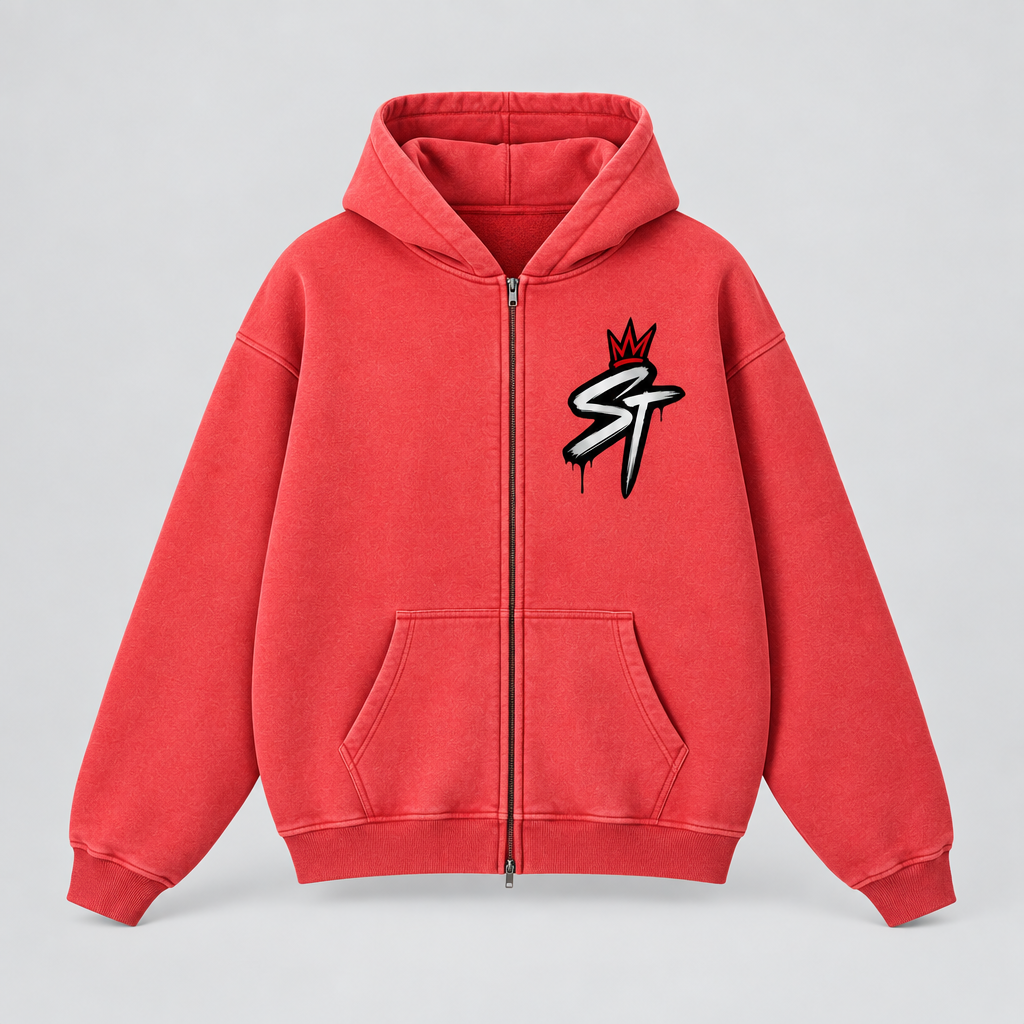 The Statement Zip Hoodie — Statement Red