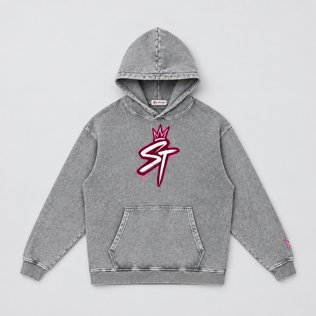 Strength Hoodie — Frost Gray / Pink | Limited October Edition