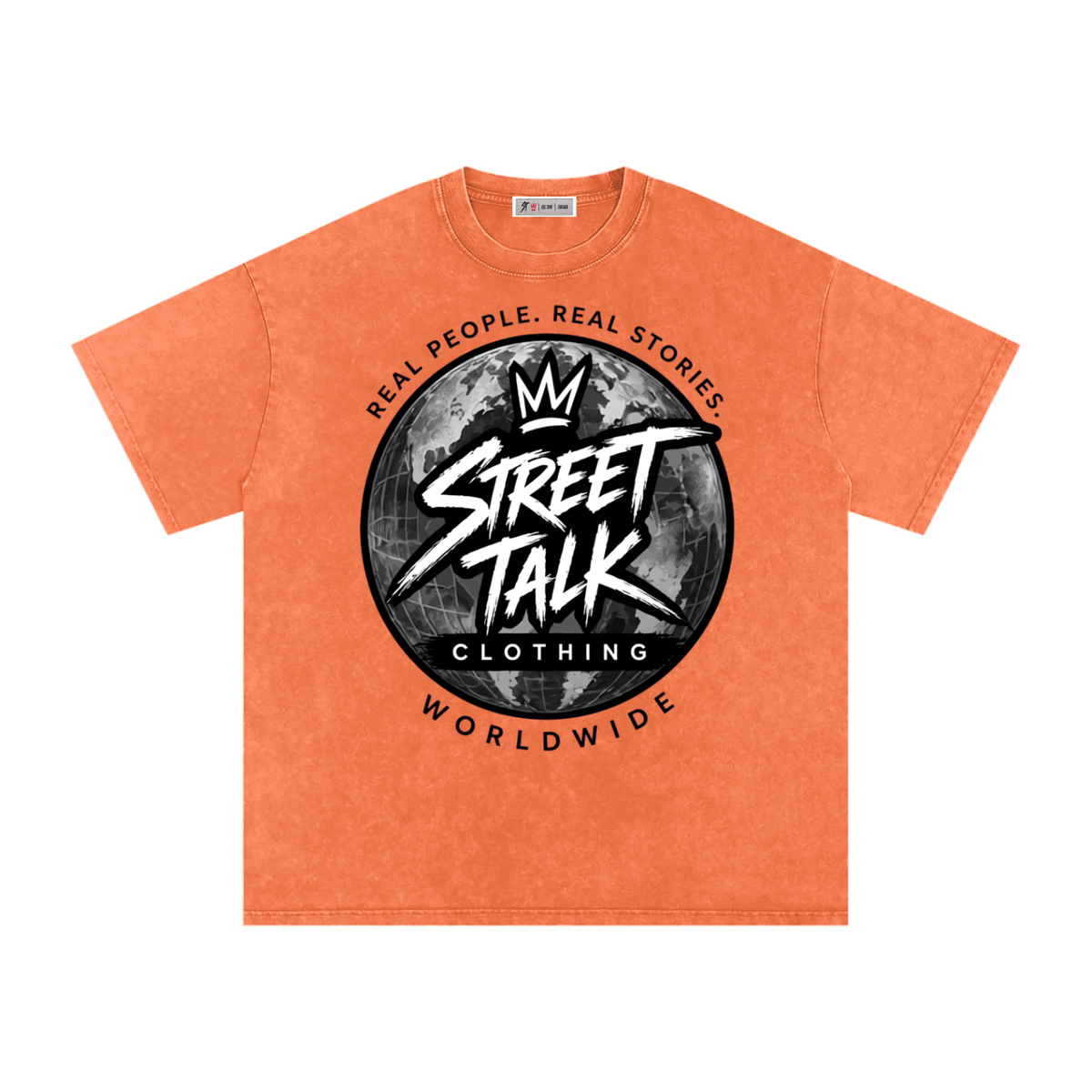 Quiet Motion Tee — Orange Ash Wash